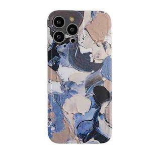 Art Plaster Painting Phone Case For iPhone 12 Pro(Dark Color)