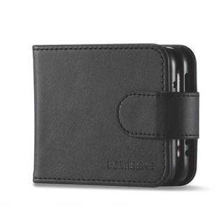 For Samsung Galaxy Z Flip4 5G LC.IMEEKE Calf Texture Leather Phone Case(Black)
