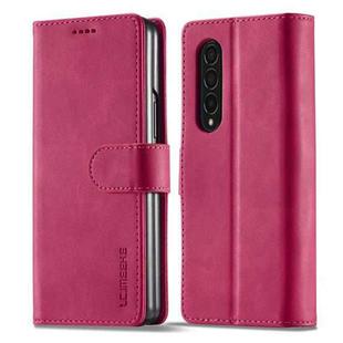 For Samsung Galaxy Z Fold4 5G LC.IMEEKE Calf Texture Leather Phone Case(Red)