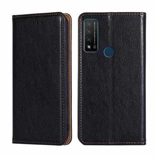 For TCL 20 R 5G / Bremen / 20 AX 5G Gloss Oil Solid Color Magnetic Leather Phone Case(Black)