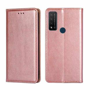 For TCL 20 R 5G / Bremen / 20 AX 5G Gloss Oil Solid Color Magnetic Leather Phone Case(Rose Gold)