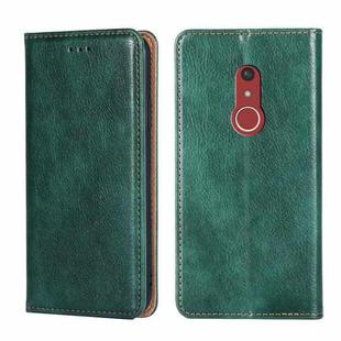 For Fujitsu Arrow Be4 Plus F-41B Gloss Oil Solid Color Magnetic Leather Phone Case(Green)