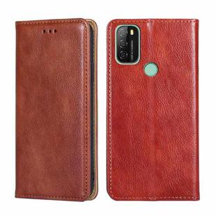 For Blackview A70 Gloss Oil Solid Color Magnetic Leather Phone Case(Brown)