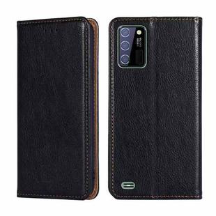 For Oukitel C25 Gloss Oil Solid Color Magnetic Leather Phone Case(Black)