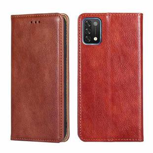 For UMIDIGI A11 Gloss Oil Solid Color Magnetic Leather Phone Case(Brown)