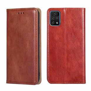 For UMIDIGI A11 Pro Max Gloss Oil Solid Color Magnetic Leather Phone Case(Brown)
