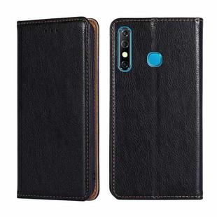 For Infinix Hot 8 / Hot 8 Lite X650 X650B Gloss Oil Solid Color Magnetic Leather Phone Case(Black)