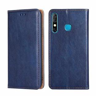 For Infinix Hot 8 / Hot 8 Lite X650 X650B Gloss Oil Solid Color Magnetic Leather Phone Case(Blue)