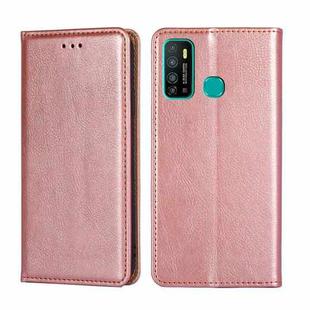 For Infinix Hot 9 / Note 7 Lite X655C Gloss Oil Solid Color Magnetic Leather Phone Case(Rose Gold)