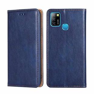 For Infinix Hot 10 Lite / Smart 5 X657 Gloss Oil Solid Color Magnetic Leather Phone Case(Blue)