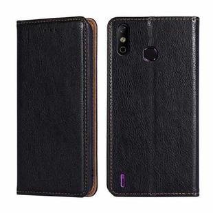 For Infinix Smart 4 X653 Gloss Oil Solid Color Magnetic Leather Phone Case(Black)