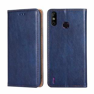 For Infinix Smart 4 X653 Gloss Oil Solid Color Magnetic Leather Phone Case(Blue)