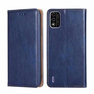 For Itel A48 Gloss Oil Solid Color Magnetic Leather Phone Case(Blue)