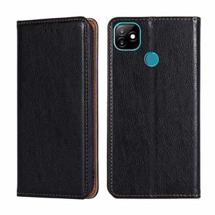 For Itel Vision 1 Gloss Oil Solid Color Magnetic Leather Phone Case(Black)