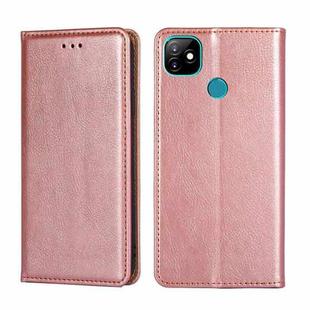 For Itel Vision 1 Gloss Oil Solid Color Magnetic Leather Phone Case(Rose Gold)