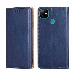 For Itel Vision 1 Gloss Oil Solid Color Magnetic Leather Phone Case(Blue)