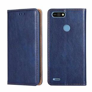 For Tecno Pop 2 / Pop 2 F / Pop 2 Pro Gloss Oil Solid Color Magnetic Leather Phone Case(Blue)