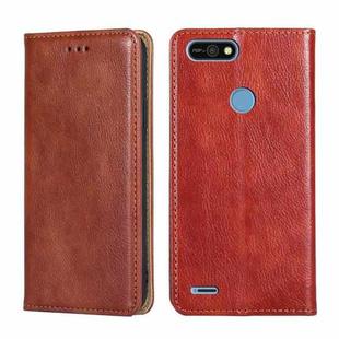 For Tecno Pop 2 / Pop 2 F / Pop 2 Pro Gloss Oil Solid Color Magnetic Leather Phone Case(Brown)