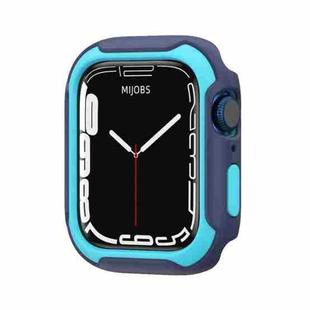 Detachable Two-color Watch Case For Apple Watch Series 9 / 8 / 7 41mm / 6&SE&5&4 40mm(Midnight Blue Sky Blue)