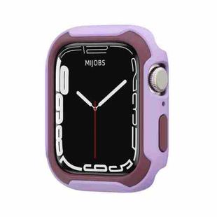 Detachable Two-color Watch Case For Apple Watch Series 9 / 8 / 7 41mm / 6&SE&5&4 40mm(Purple Wine Red)