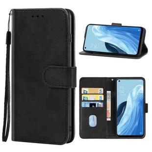For OPPO Reno7 A Leather Phone Case(Black)