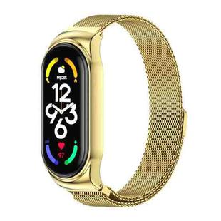 For Xiaomi Mi Band 7 / 7 NFC MIJOBS CS Milan Magnetic Stainless Steel Watch Band(Gold)