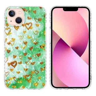 For iPhone 13 Pro 2.0mm Airbag Shockproof TPU Phone Case(Gold Heart)