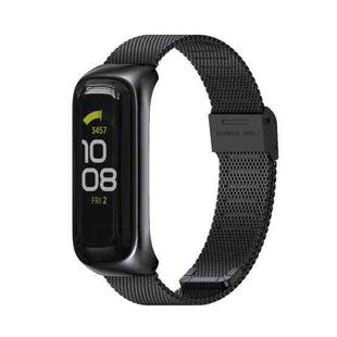 For Samsung Galaxy Fit 2 MIJOBS Milan Buckle Stainless Steel Watch Band(Black)
