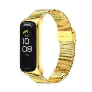 For Samsung Galaxy Fit 2 MIJOBS Milan Buckle Stainless Steel Watch Band(Gold)