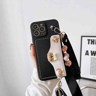 For iPhone 12 mini TPU One-Shoulder Shockproof Phone Case (Black)