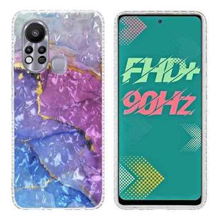 For Infinix Hot 11s 2.0mm Airbag Shockproof TPU Phone Case(Blue Purple Marble)