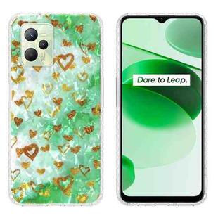 For OPPO Realme C35 2.0mm Airbag Shockproof TPU Phone Case(Gold Heart)