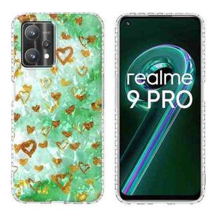 For OPPO Realme 9 Pro 5G 2.0mm Airbag Shockproof TPU Phone Case(Gold Heart)