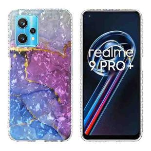 For OPPO Realme 9 Pro+ 5G 2.0mm Airbag Shockproof TPU Phone Case(Blue Purple Marble)