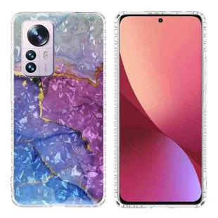 For Xiaomi 12 Pro 2.0mm Airbag Shockproof TPU Phone Case(Blue Purple Marble)