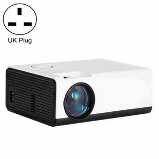 T01 800x480 2200 Lumens Mini LCD Digital Projector, Same Screen Version, UK Plug(White Black)