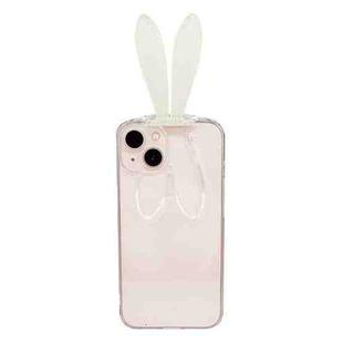 Luminous Bunny Ear Holder TPU Phone Case For iPhone 13(Transparent)