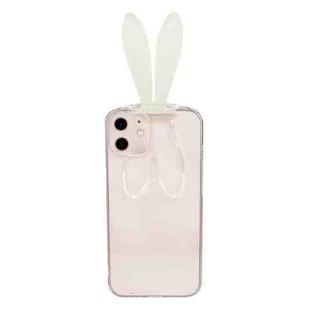 Luminous Bunny Ear Holder TPU Phone Case For iPhone 12(Transparent)