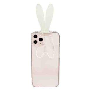 Luminous Bunny Ear Holder TPU Phone Case For iPhone 11 Pro Max(Transparent)