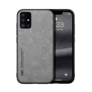 For Samsung Galaxy A51 Skin Feel Magnetic Leather Back Phone Case(Galactic Grey)