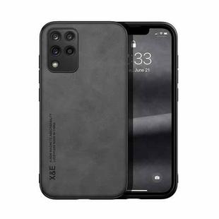 For Samsung Galaxy M33 Skin Feel Magnetic Leather Back Phone Case(Graphite Grey)