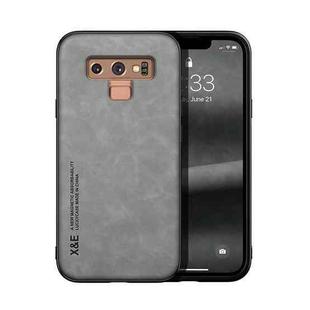 For Samsung Galaxy Note9 Skin Feel Magnetic Leather Back Phone Case(Galactic Grey)