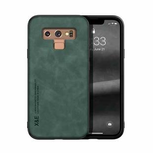 For Samsung Galaxy Note9 Skin Feel Magnetic Leather Back Phone Case(Green)