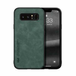 For Samsung Galaxy Note8 Skin Feel Magnetic Leather Back Phone Case(Green)