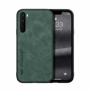 For OnePlus Nord Skin Feel Magnetic Leather Back Phone Case(Green)