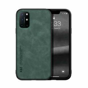 For OnePlus 8T Skin Feel Magnetic Leather Back Phone Case(Green)