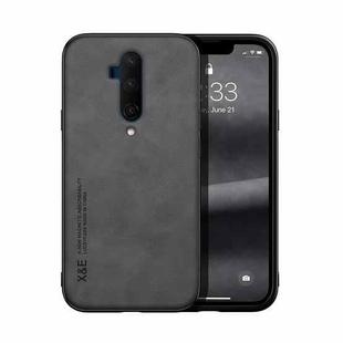 For OnePlus 7 Pro Skin Feel Magnetic Leather Back Phone Case(Dark Grey)