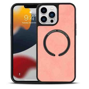 For iPhone 13 Pro Lambskin Texture MagSafe Magnetic Phone Case (Pink)