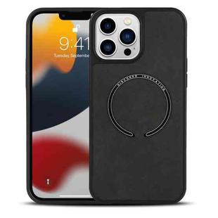 For iPhone 11 Lambskin Texture MagSafe Magnetic Phone Case (Black)