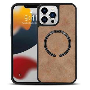For iPhone 11 Lambskin Texture MagSafe Magnetic Phone Case (Khaki)
